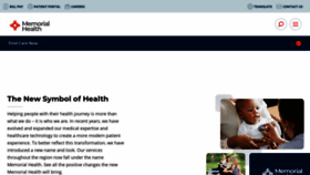 What Memorial.health website looked like in 2021 (2 years ago)