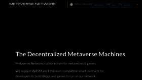What Metaverse.network website looked like in 2021 (3 years ago)