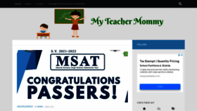 What Myteachermommy.com website looked like in 2021 (2 years ago)