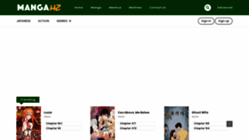 What Mangahz.com website looked like in 2021 (2 years ago)