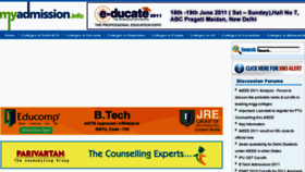 What Myadmission.info website looked like in 2011 (12 years ago)