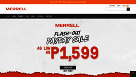 What Merrell.com.ph website looked like in 2021 (2 years ago)