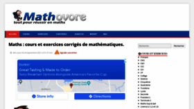 What Mathovore.fr website looked like in 2021 (2 years ago)