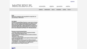 What Math.edu.pl website looked like in 2021 (2 years ago)