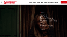 What Musicares.org website looked like in 2021 (2 years ago)