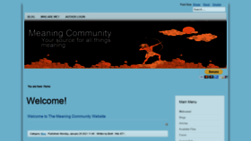 What Meaningcommunity.com website looked like in 2022 (2 years ago)