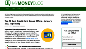 What Mymoneyblog.com website looked like in 2022 (2 years ago)