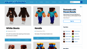 What Minecraftskins.net website looked like in 2022 (2 years ago)