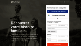 What Myheritage.fr website looked like in 2022 (2 years ago)