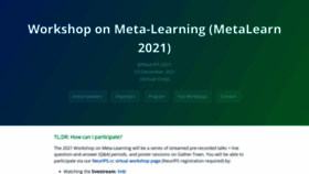 What Metalearning.ml website looked like in 2022 (2 years ago)