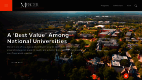 What Mercer.edu website looked like in 2022 (2 years ago)