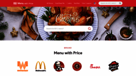 What Menuwithprice.com website looked like in 2022 (2 years ago)