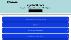 What Myclub8.com website looked like in 2022 (2 years ago)