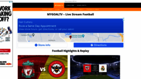 What Mygoaltv.xyz website looked like in 2022 (2 years ago)
