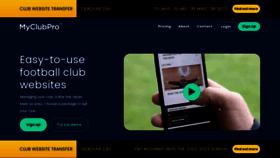 What Myclubpro.co.uk website looked like in 2022 (2 years ago)