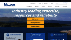 What Matson.com website looked like in 2022 (3 years ago)
