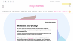 What Magicmaman.com website looked like in 2022 (2 years ago)