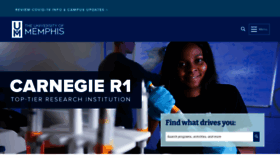 What Memphis.edu website looked like in 2022 (2 years ago)