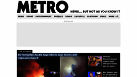 What Metro.co.uk website looked like in 2022 (2 years ago)