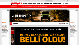 What Milliyet.com.tr website looked like in 2022 (3 years ago)