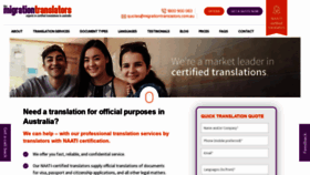 What Migrationtranslators.com.au website looked like in 2022 (2 years ago)