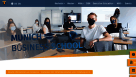 What Munich-business-school.de website looked like in 2022 (3 years ago)