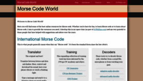 What Morsecode.world website looked like in 2022 (2 years ago)