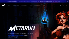 What Metarun.game website looked like in 2022 (2 years ago)