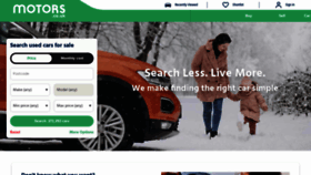 What Motors.co.uk website looked like in 2022 (3 years ago)