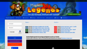 What Maplelegends.com website looked like in 2022 (2 years ago)