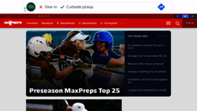 What Maxpreps.com website looked like in 2022 (2 years ago)