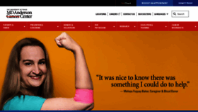 What Mdanderson.org website looked like in 2022 (3 years ago)