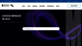 What Monash.edu website looked like in 2022 (2 years ago)
