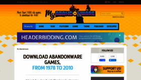 What Myabandonware.com website looked like in 2022 (2 years ago)