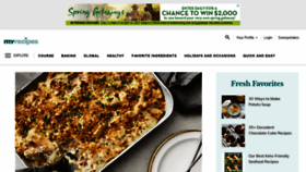 What Myrecipes.com website looked like in 2022 (2 years ago)