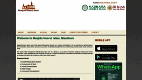 What Masjidenoorulislam.org website looked like in 2022 (2 years ago)
