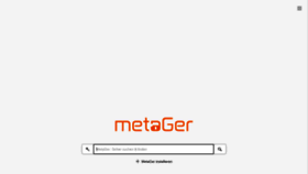What Metager.de website looked like in 2022 (2 years ago)