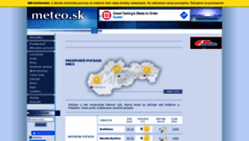 What Meteo.sk website looked like in 2022 (2 years ago)