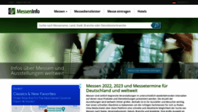 What Messeninfo.de website looked like in 2022 (2 years ago)