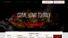What Maggianos.com website looked like in 2022 (2 years ago)