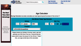 What Myagecalculator.com website looked like in 2022 (2 years ago)