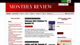 What Monthlyreview.org website looked like in 2022 (2 years ago)