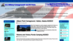What Militarycampgrounds.us website looked like in 2022 (2 years ago)