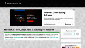 What Minecraft.fr website looked like in 2022 (2 years ago)