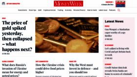What Moneyweek.com website looked like in 2022 (2 years ago)