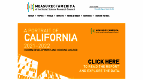 What Measureofamerica.org website looked like in 2022 (2 years ago)