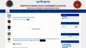 What Mof.gov.bt website looked like in 2022 (2 years ago)