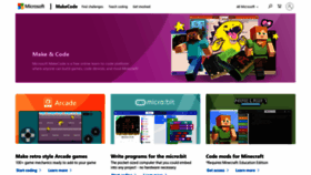 What Makecode.com website looked like in 2022 (2 years ago)