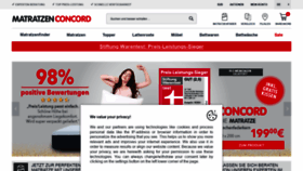 What Matratzen-concord.de website looked like in 2022 (2 years ago)