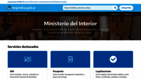 What Mininterior.gov.ar website looked like in 2022 (2 years ago)